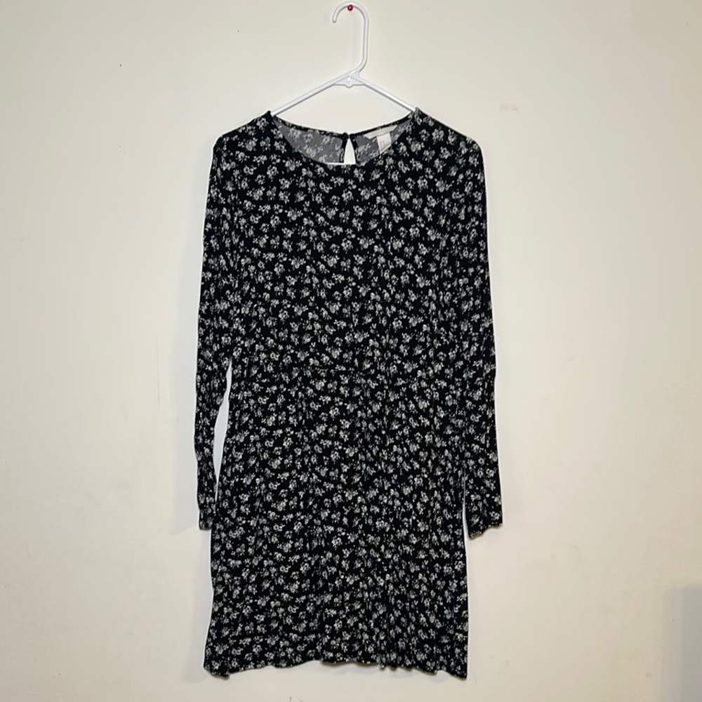 H&M Black Floral Dress